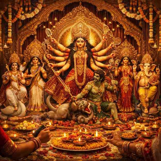 दुर्गा पूजा विधि: बंगाल की पांच-दिवसीय पारंपरिक दुर्गा पूजा की शास्त्रसम्मत विधि