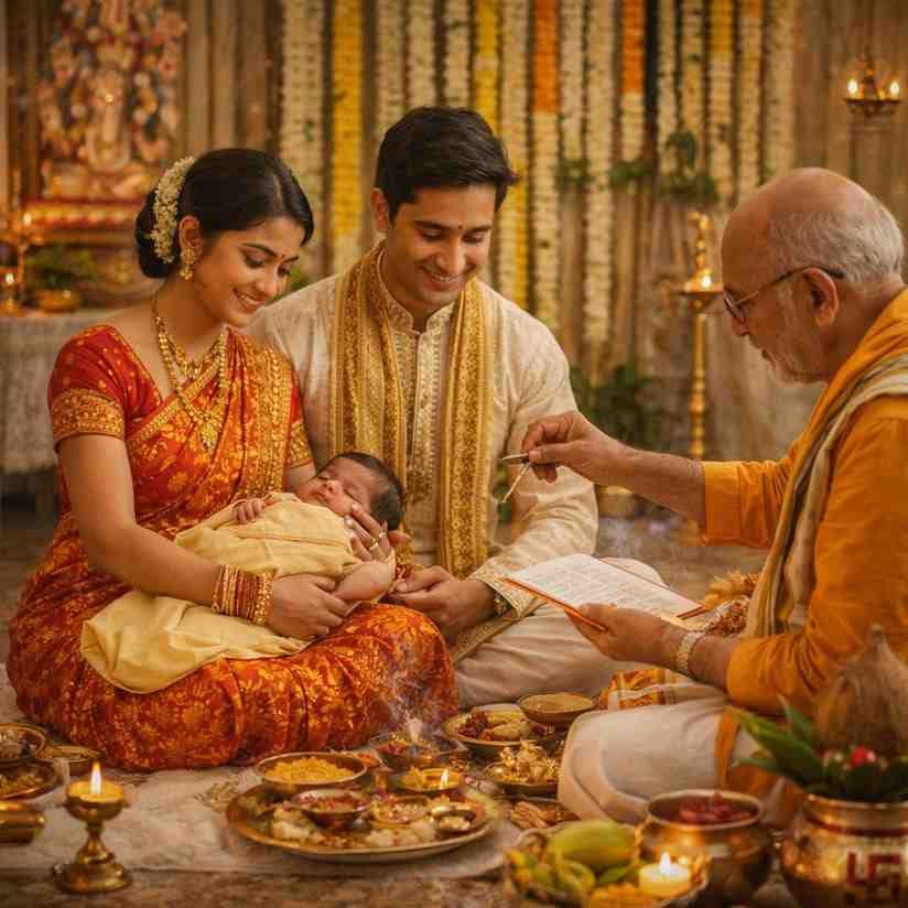 नामकरण संस्कार पूजा विधि: शास्त्रसम्मत विधि, अनुष्ठानिक प्रक्रिया एवं शास्त्रीय विधान
