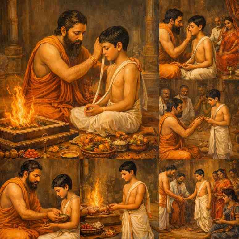 उपनयन संस्कार पूजा विधि: यज्ञोपवीत (जनेऊ) संस्कार की शास्त्रसम्मत विधि एवं गायत्री दीक्षा